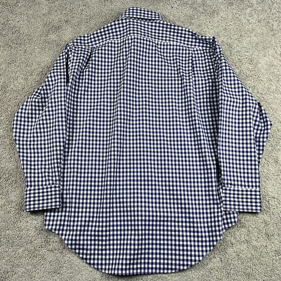 Lauren Ralph Lauren Plaid Button Down Shirt Blue White Men’s Size 16.5 / Large - Picture 7 of 7